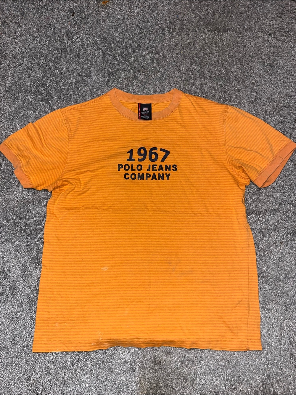 Polo Ralph lauren  jeans Orange Striped 1967 Polo Jeans Tee